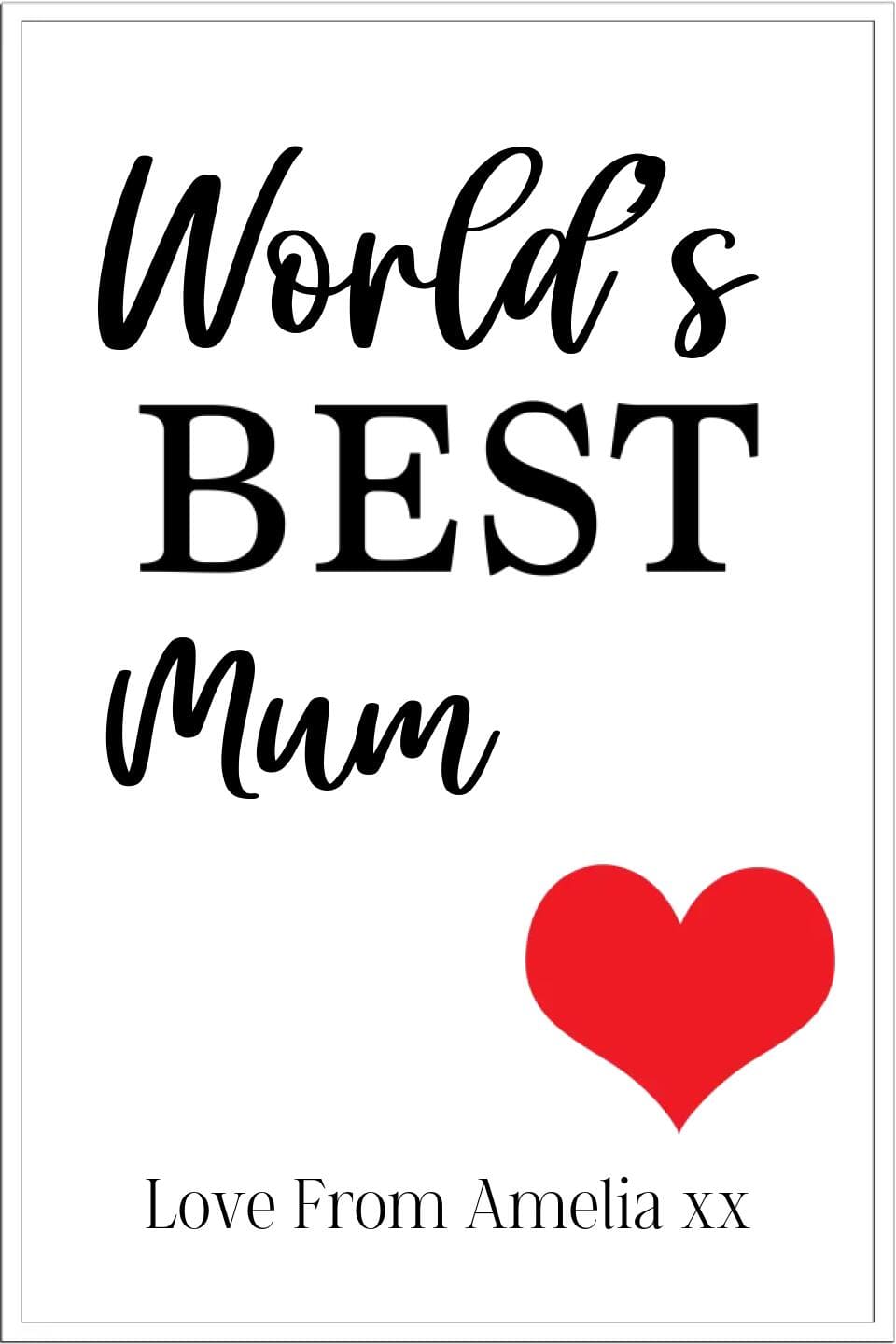 World's Best Personalised Framed Print